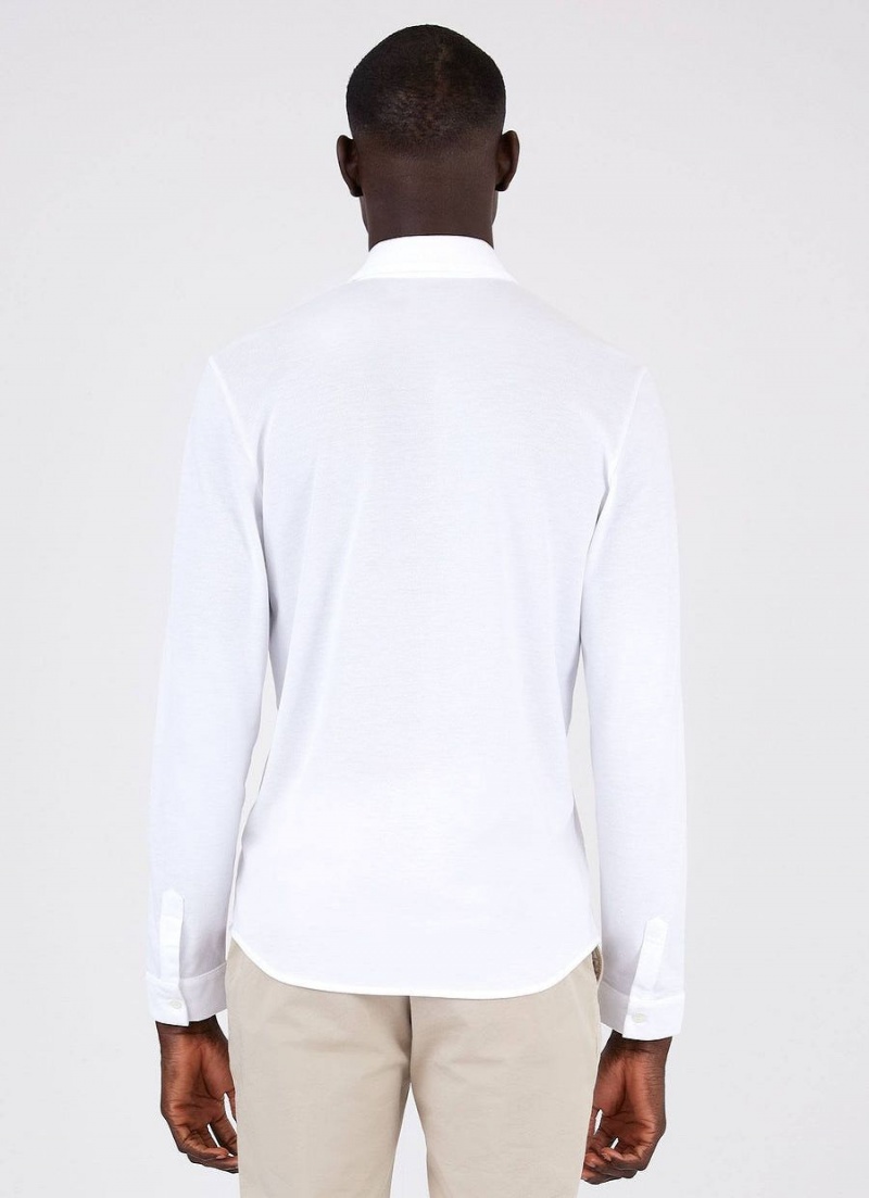 White Sunspel Piqué Shirt | 34106-LPRS | USA