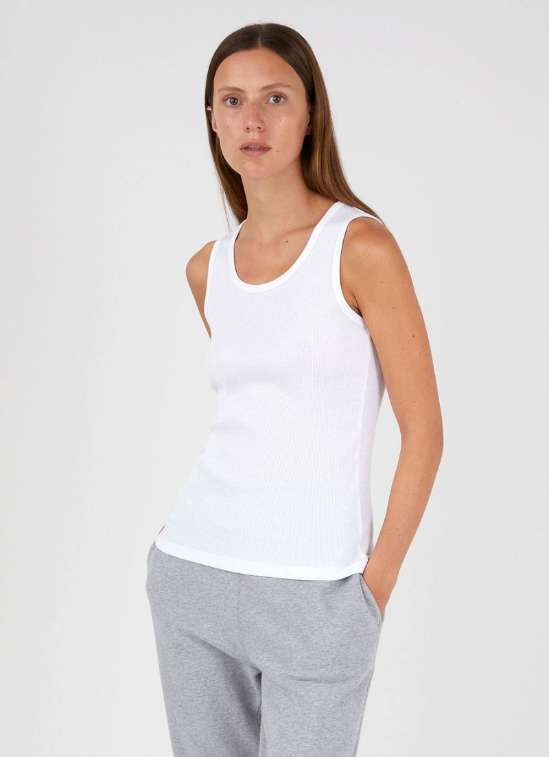 White Sunspel Rib Vest | 04256-KXZP | USA