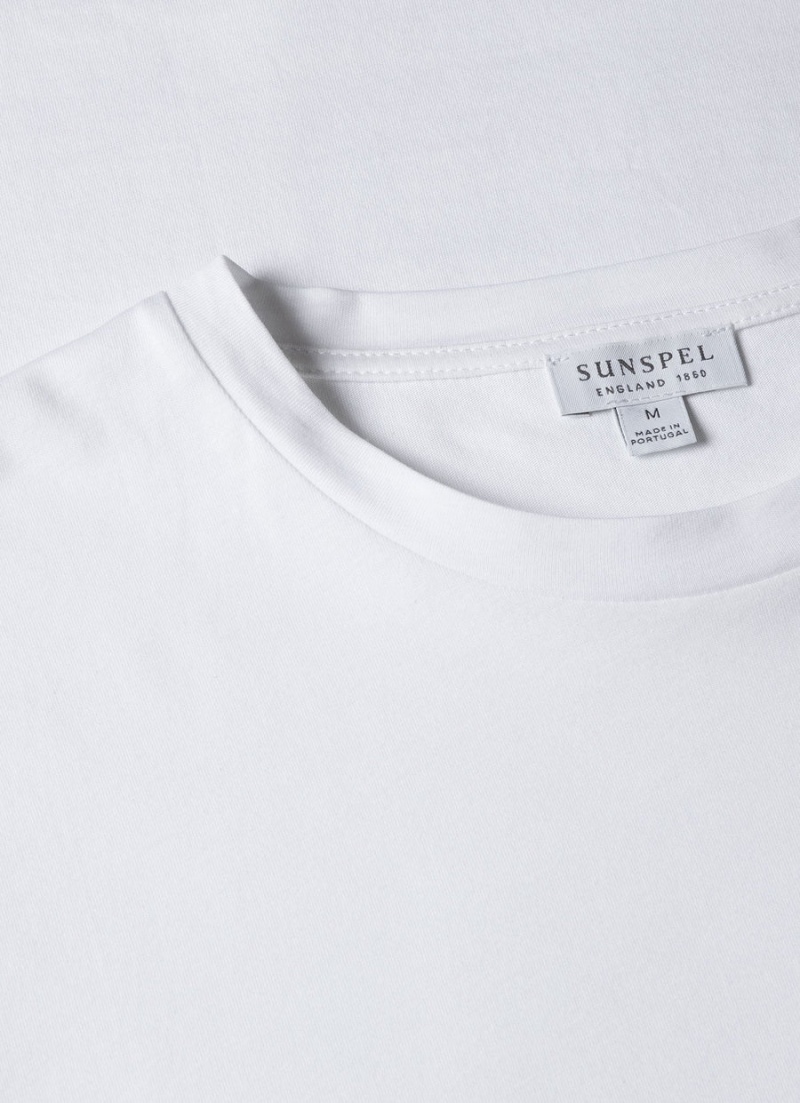 White Sunspel Riviera Midweight T-shirt | 25764-MWYL | USA