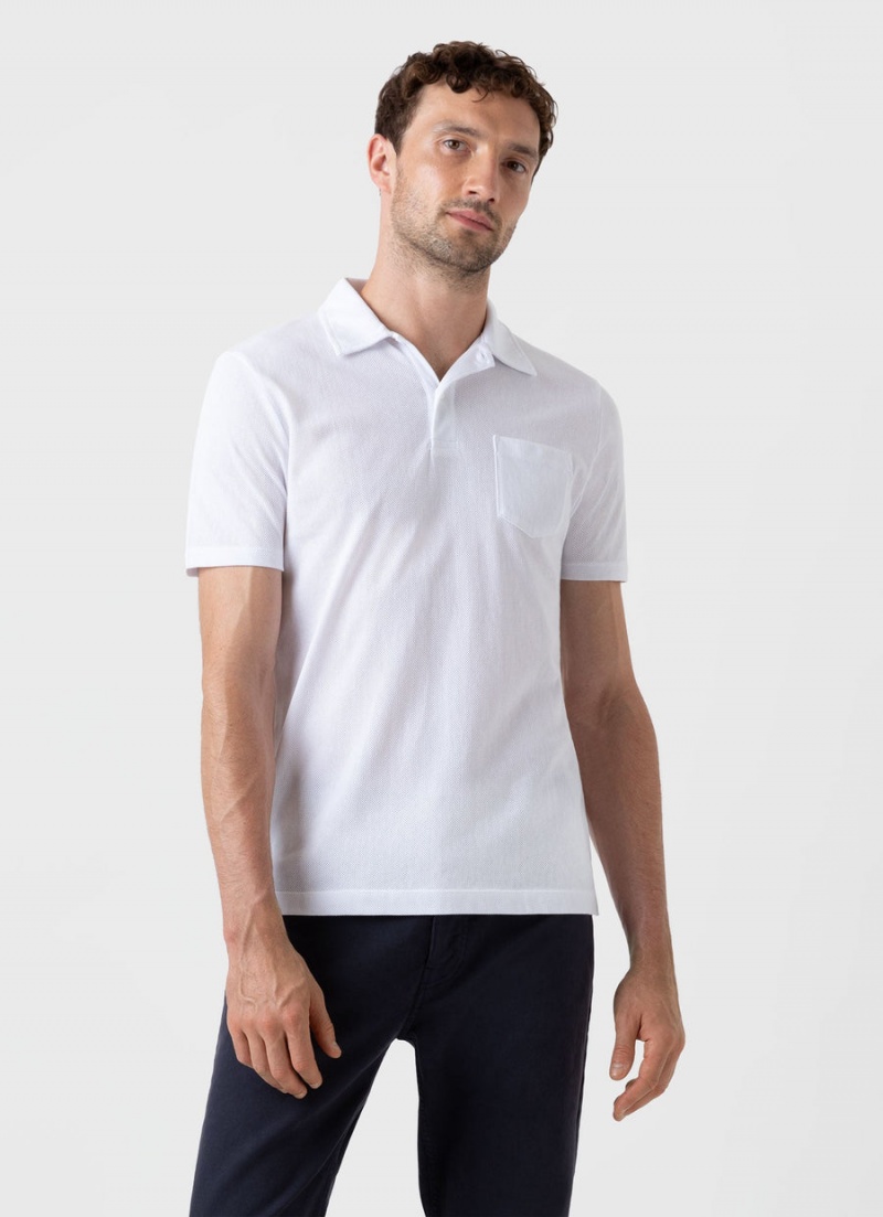 White Sunspel Riviera Polo Shirt | 74902-CEAK | USA