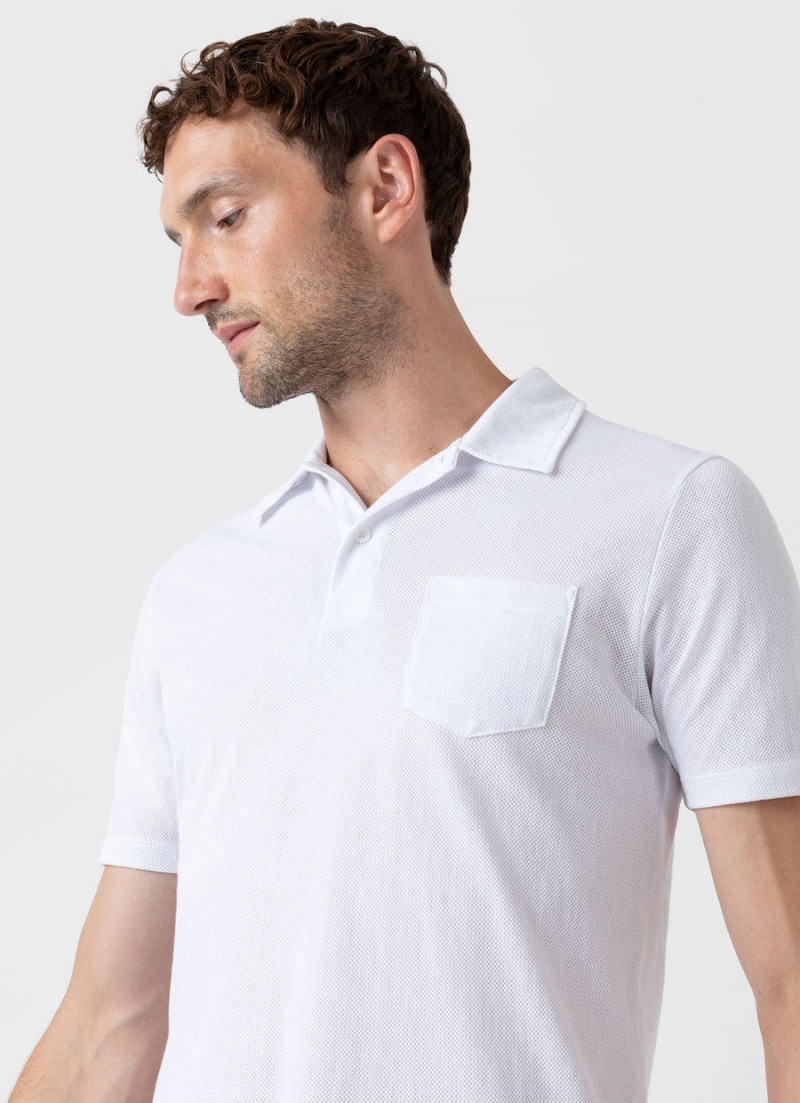 White Sunspel Riviera Polo Shirt | 74902-CEAK | USA