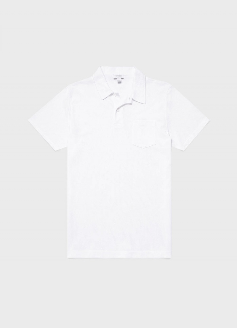 White Sunspel Riviera Polo Shirt | 74902-CEAK | USA