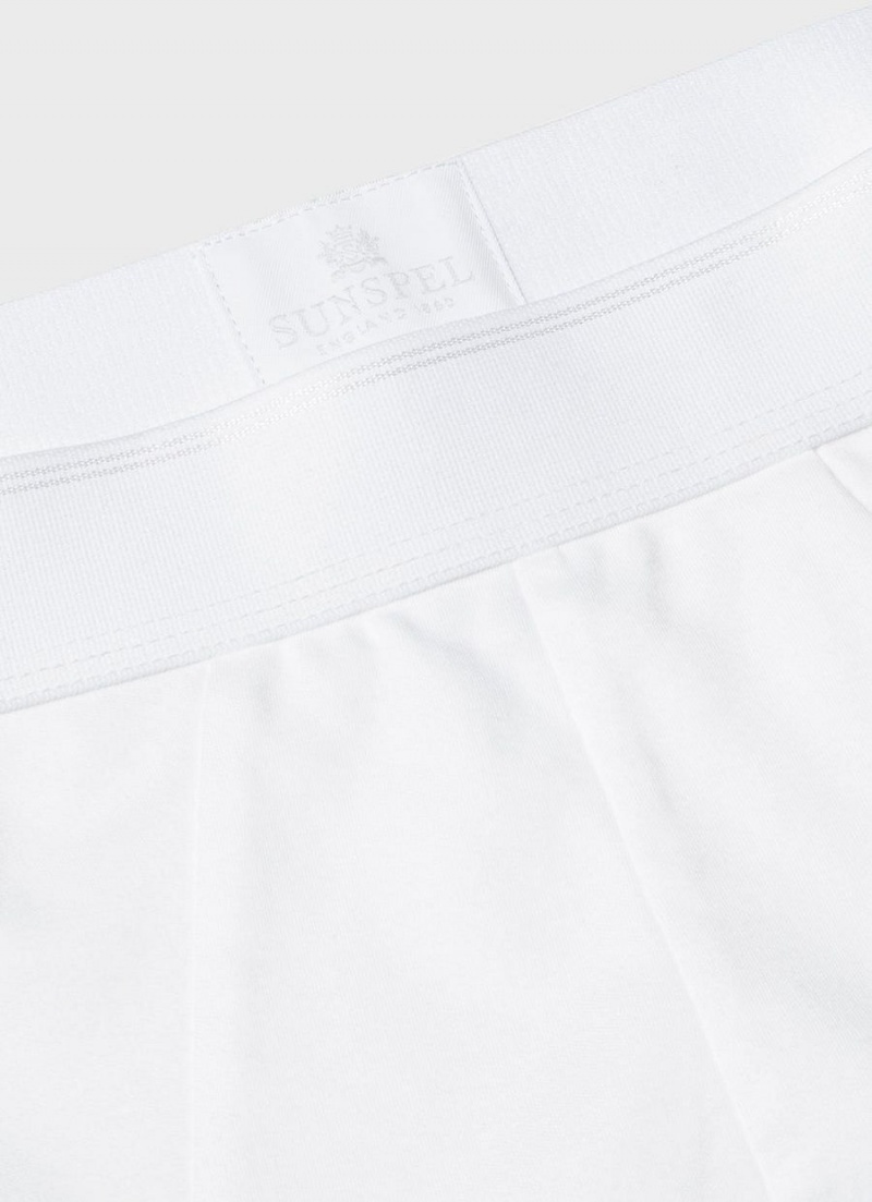 White Sunspel Sea Island Cotton Briefs | 95031-TOHK | USA