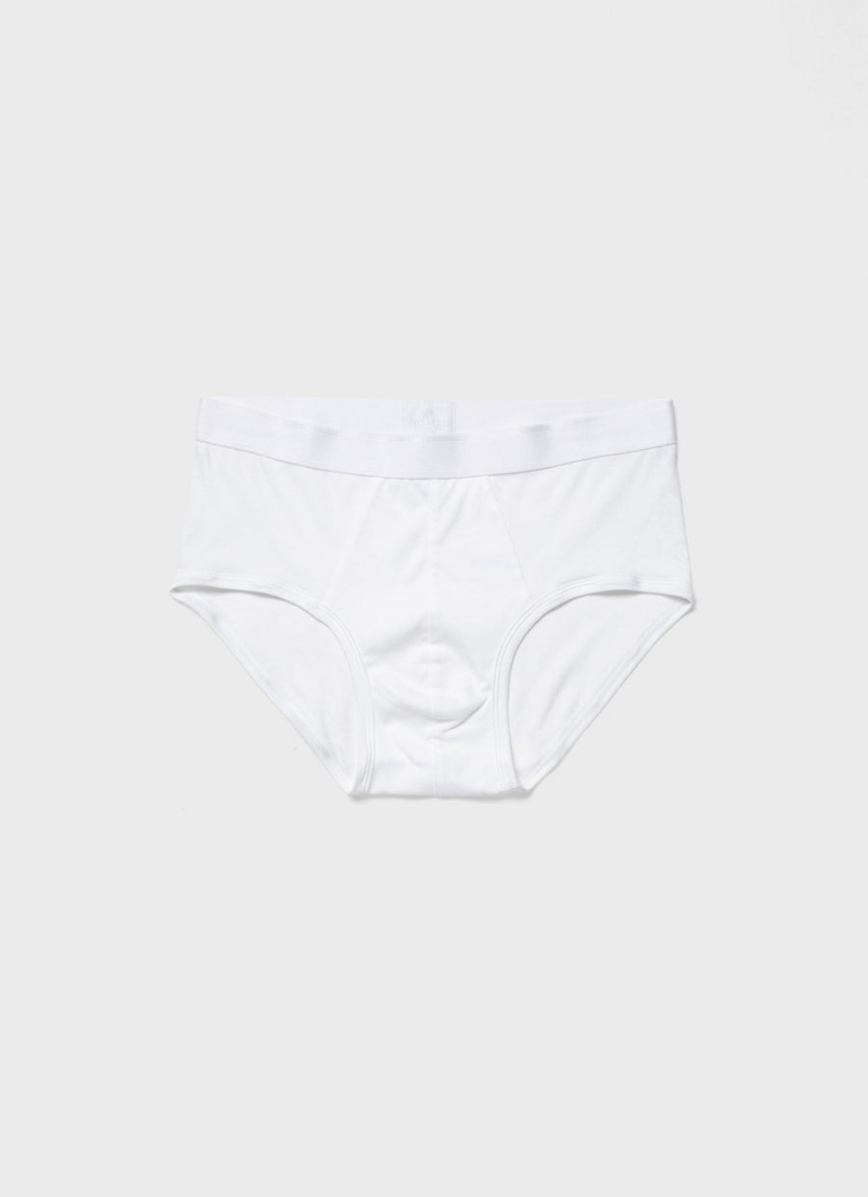 White Sunspel Sea Island Cotton Briefs | 95031-TOHK | USA