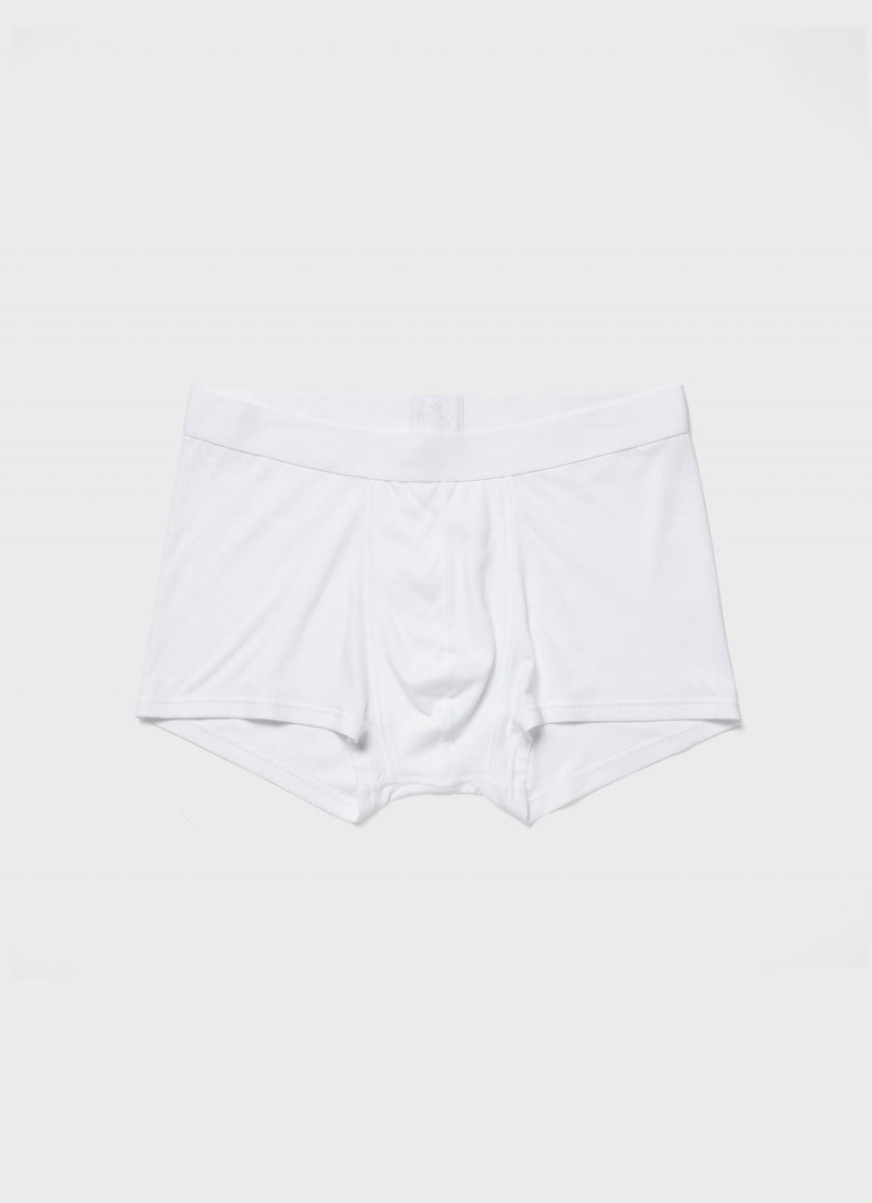 White Sunspel Sea Island Cotton Trunks | 57180-CIZY | USA