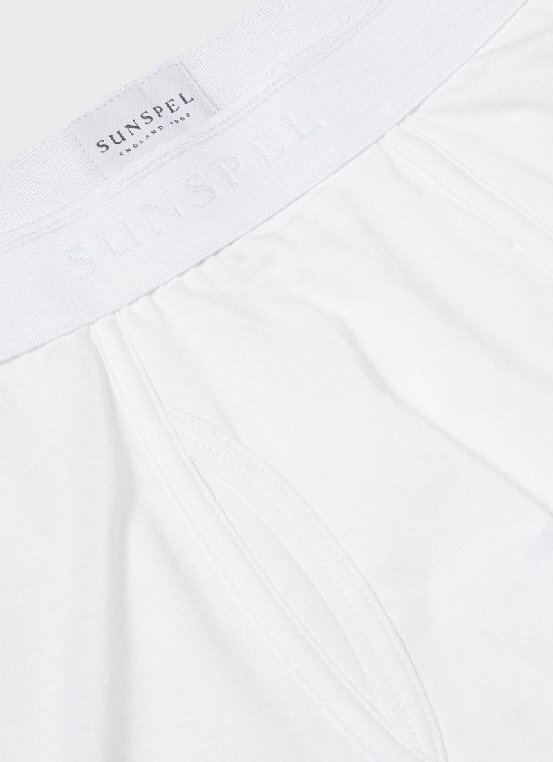 White Sunspel Superfine Cotton Trunks | 76853-DYBQ | USA