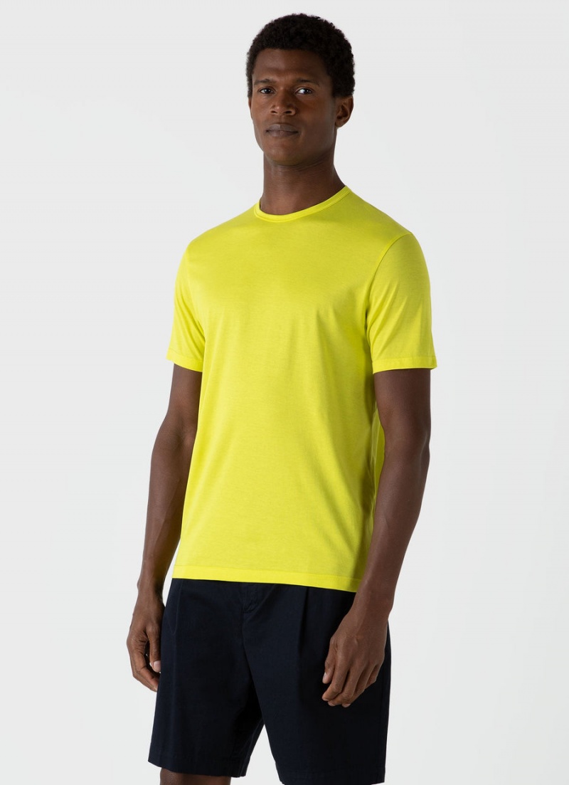 Yellow Sunspel Classic T-shirt | 29508-RGIY | USA