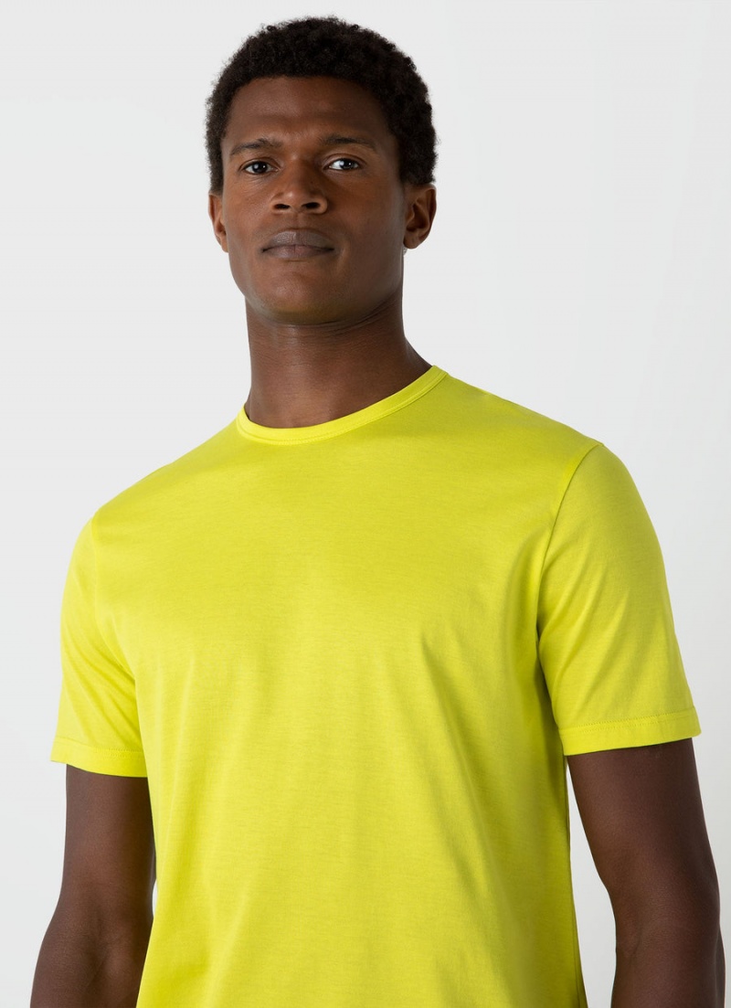 Yellow Sunspel Classic T-shirt | 29508-RGIY | USA